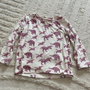 Kate Quinn Bamboo Dinosaur Print Kids Shirt - Pink
